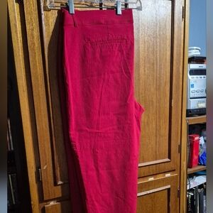 Womens Plus Size Lightweight Red Pants